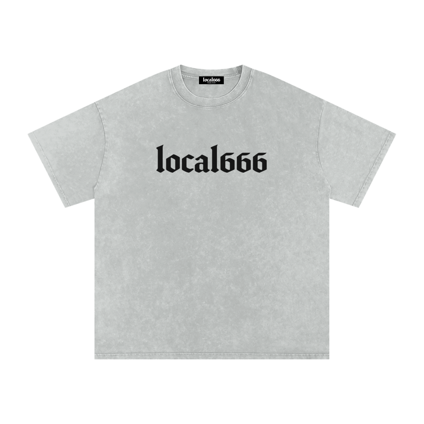“Hang In There It Gets Worse” Chest Badge Snow Washed Oversized Cotton T-Shirt