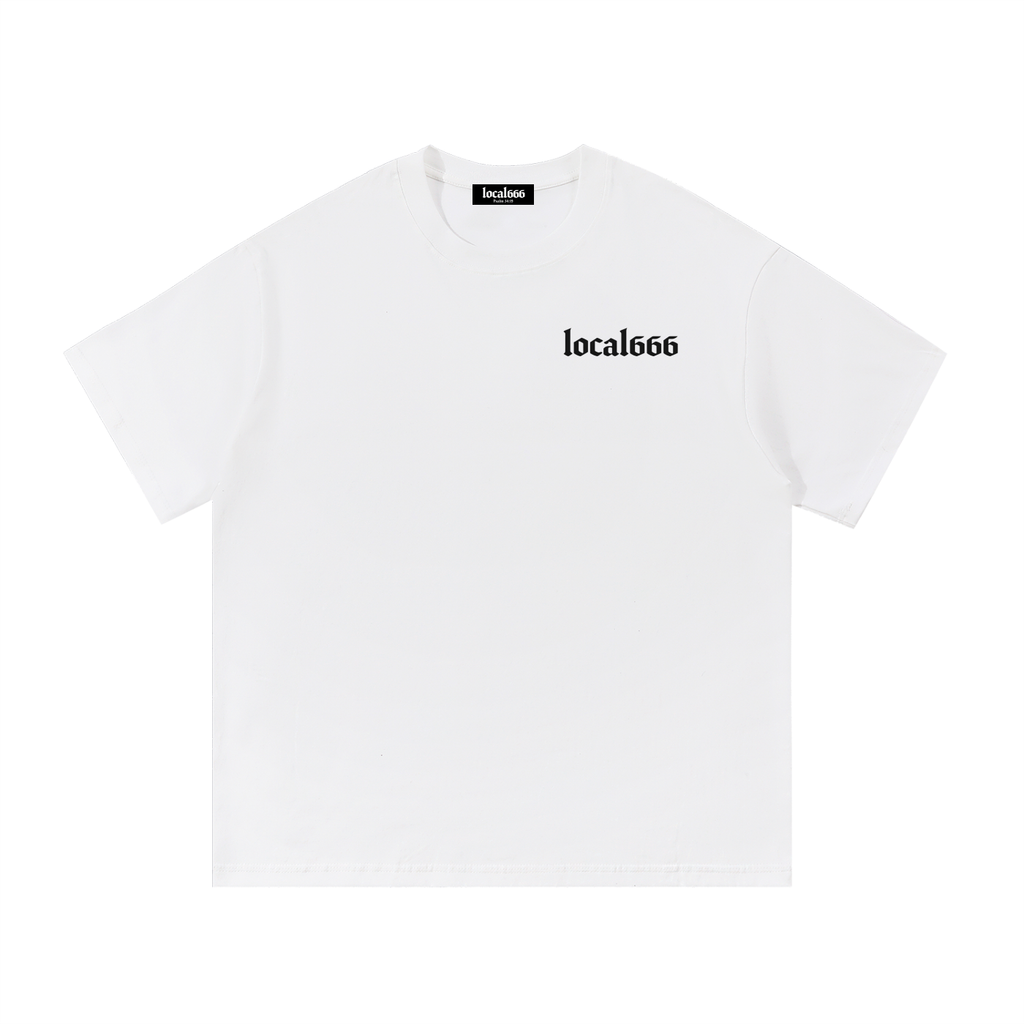 “Hang In There It Gets Worse” Badge Cotton T-Shirt