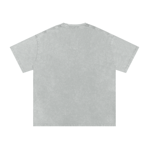 Essential Badge Snow Washed Oversized Cotton T-Shirt