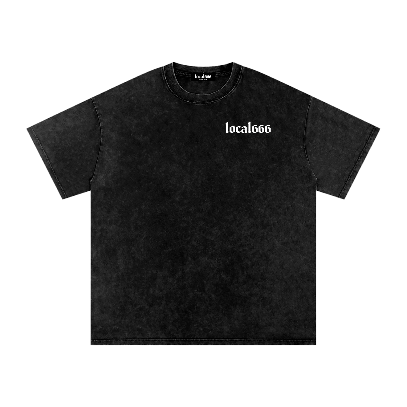 Essential Badge Snow Washed Oversized Cotton T-Shirt