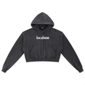 Essential Snow Washed Cropped Hoodie