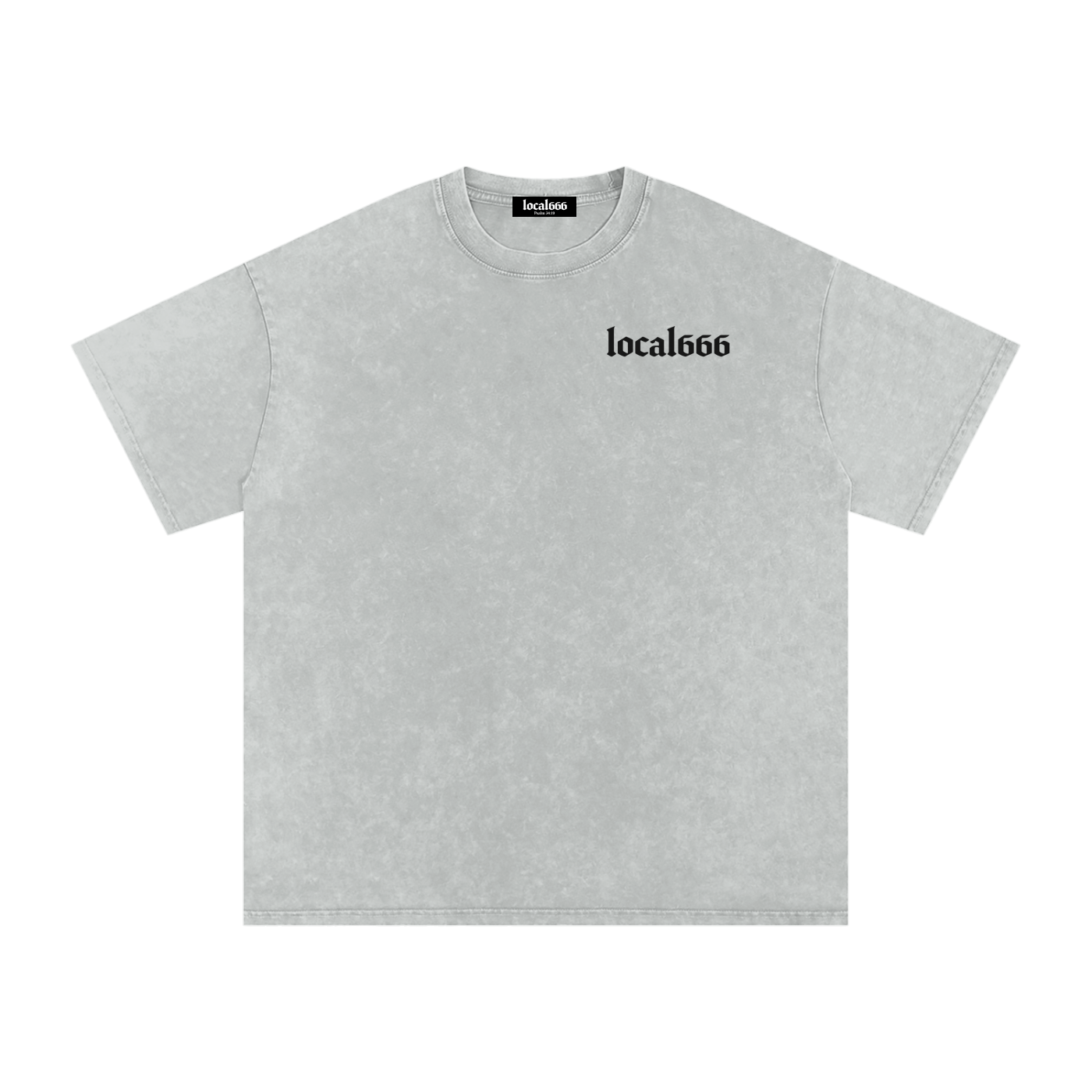 “Hang In There It Gets Worse” Badge Snow Washed Oversized Cotton T-Shirt